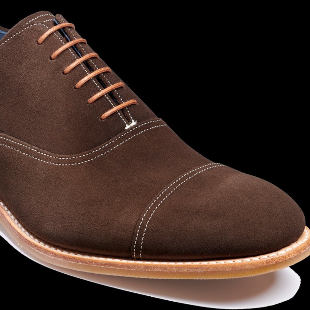 Barker Shoes - Men's Pullman Oxfords, brown suede